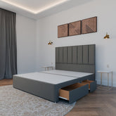 Madrid Floor Standing Headboard With Divan Bed Base - Divan Base & Headboard - Midas Beds